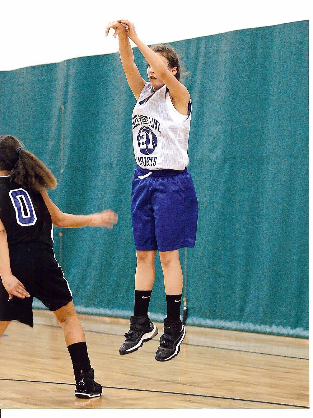 Keely F. 3pt. attempt