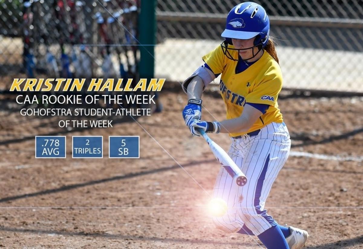 Kristin Hallam Named CAA Rookie of the Week and GoHofstra Student-Athlete of the Week