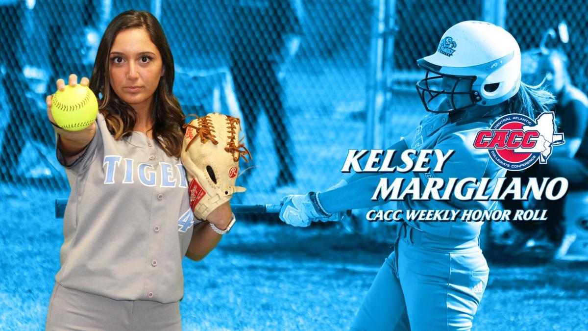 Kelsey Marigliano was selected to the Central Atlantic Collegiate Conference (CACC) Softball Weekly Honor Roll 