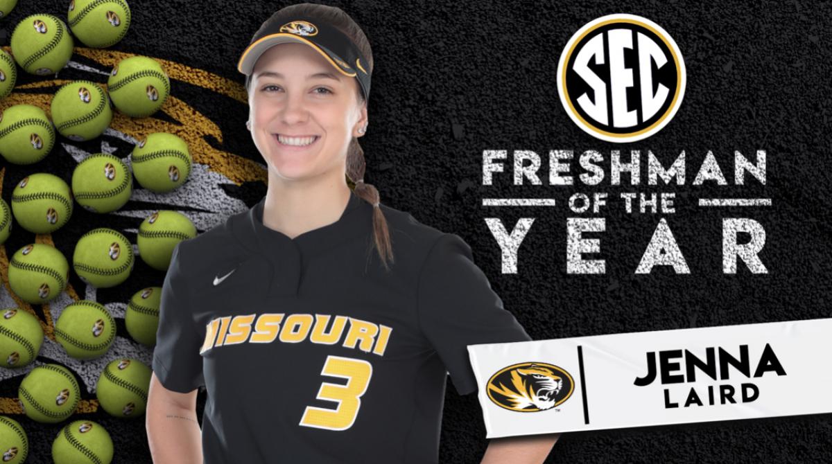 Jenna Laird named Freshman of the Year, First Team All-SEC, and All-Freshman Team.