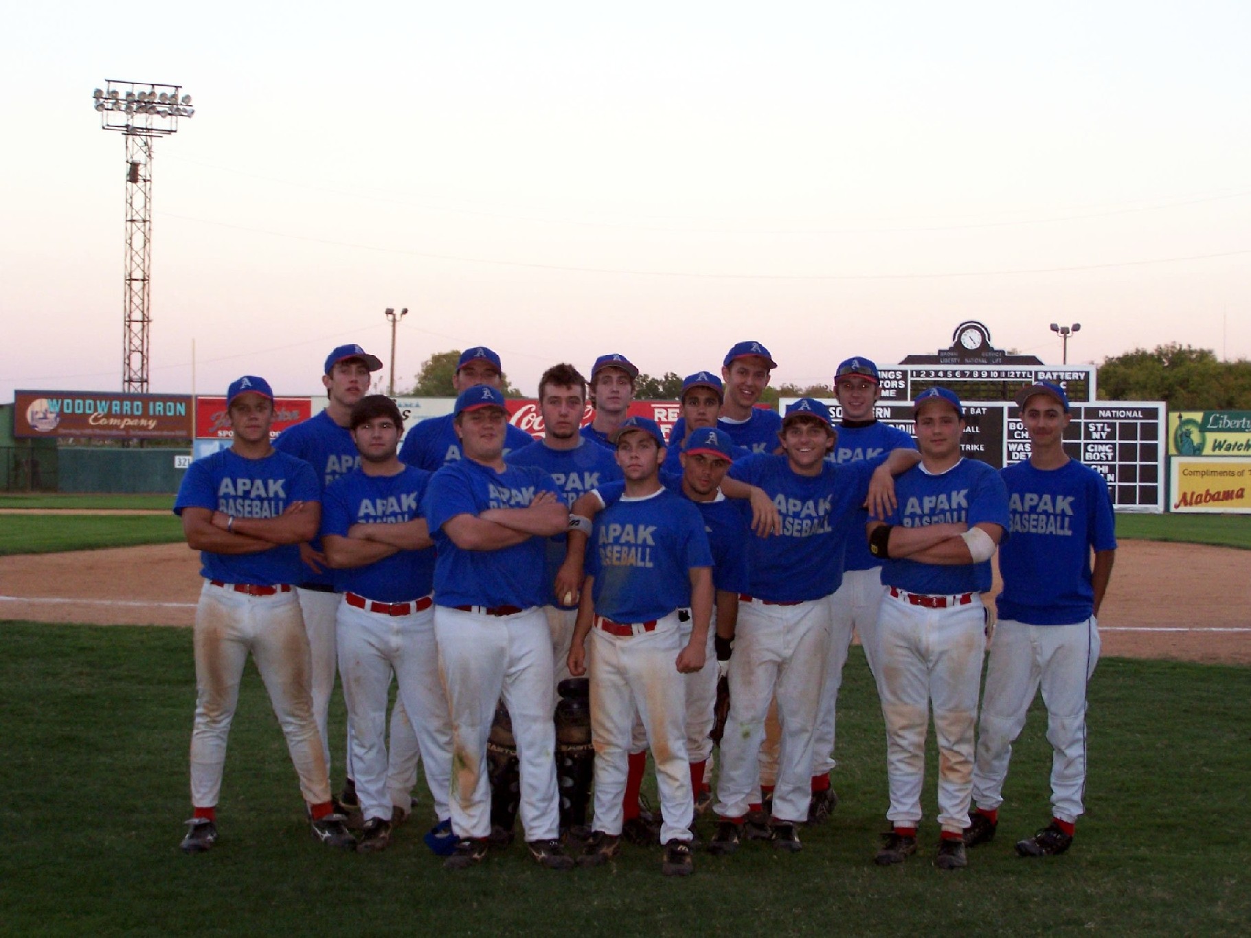 APAK Blue Team at Rickwood Field in Birmingham, AL