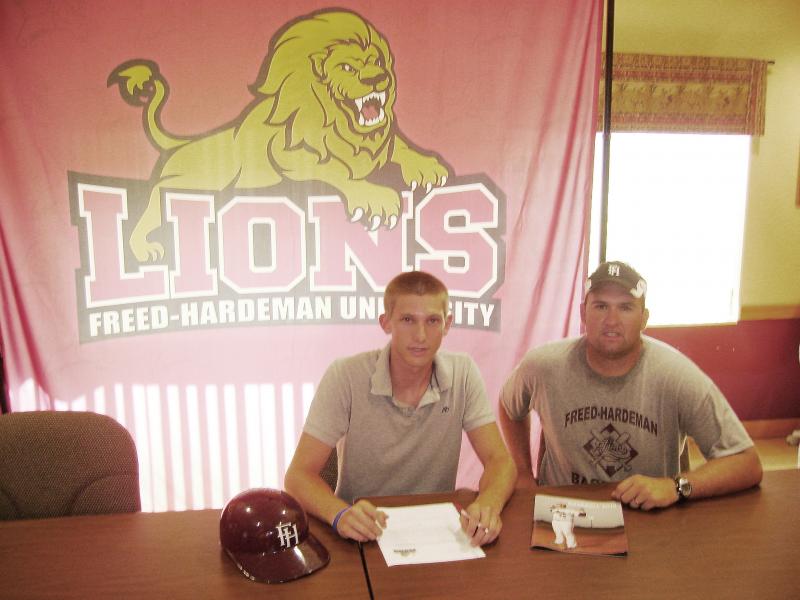 Stephen on Signing Day at Freed-Hardeman U