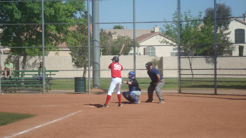 Dustin waiting for his pitch