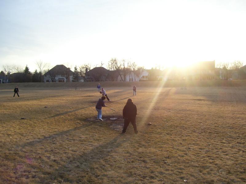 Picture was took in the middle of the game, the sun started to come out.