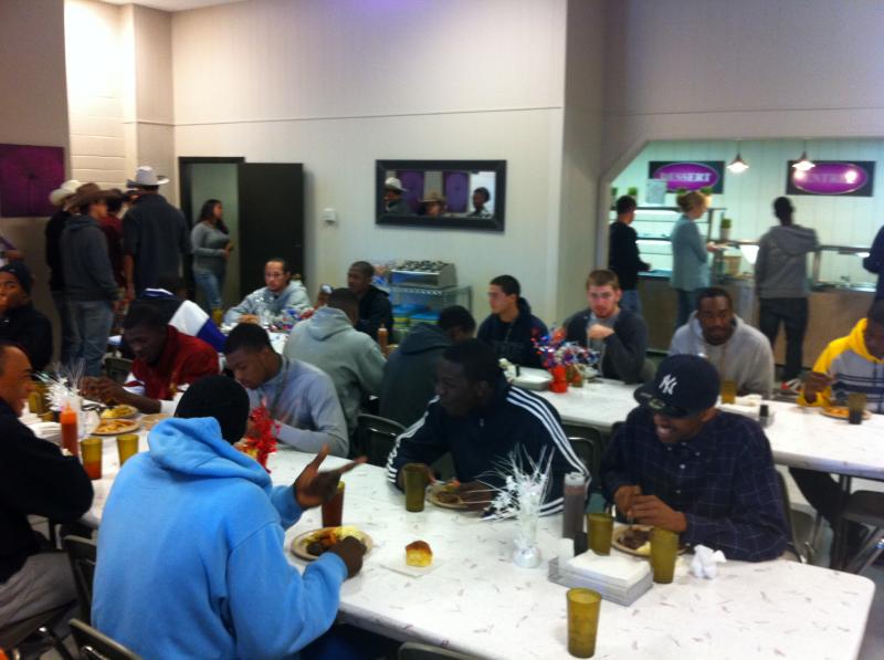 steak and shrimp in the cafe...