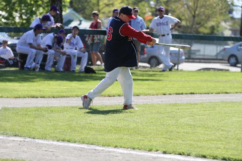 Coach Jeff hitting infield